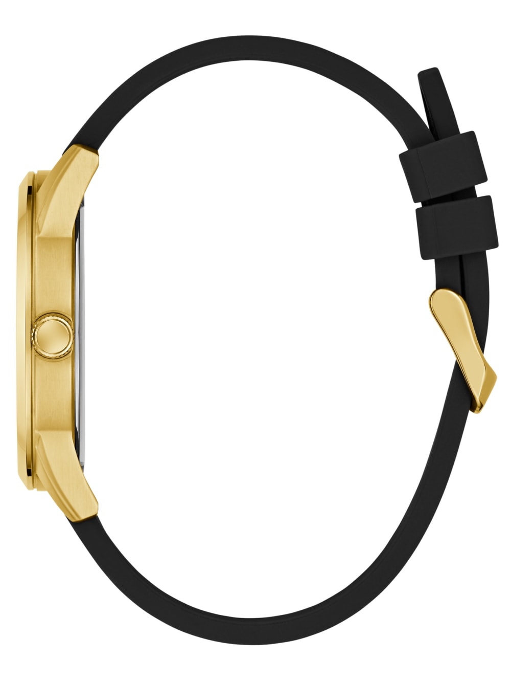 Black and Gold-Tone Silicone Analog Watch - Guess
