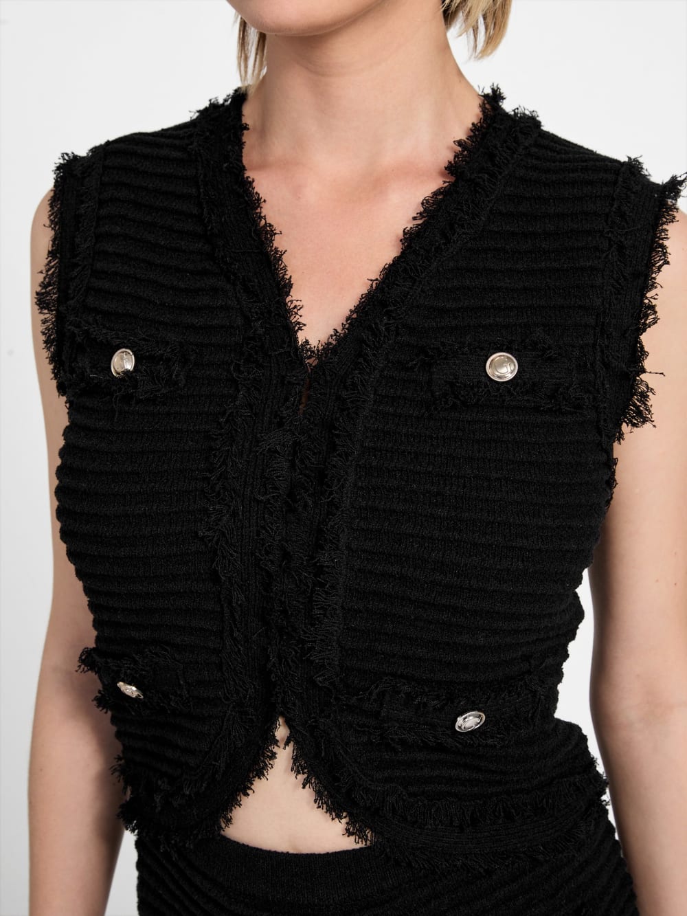 Eco Malina Boucl  Ottoman Vest - Guess