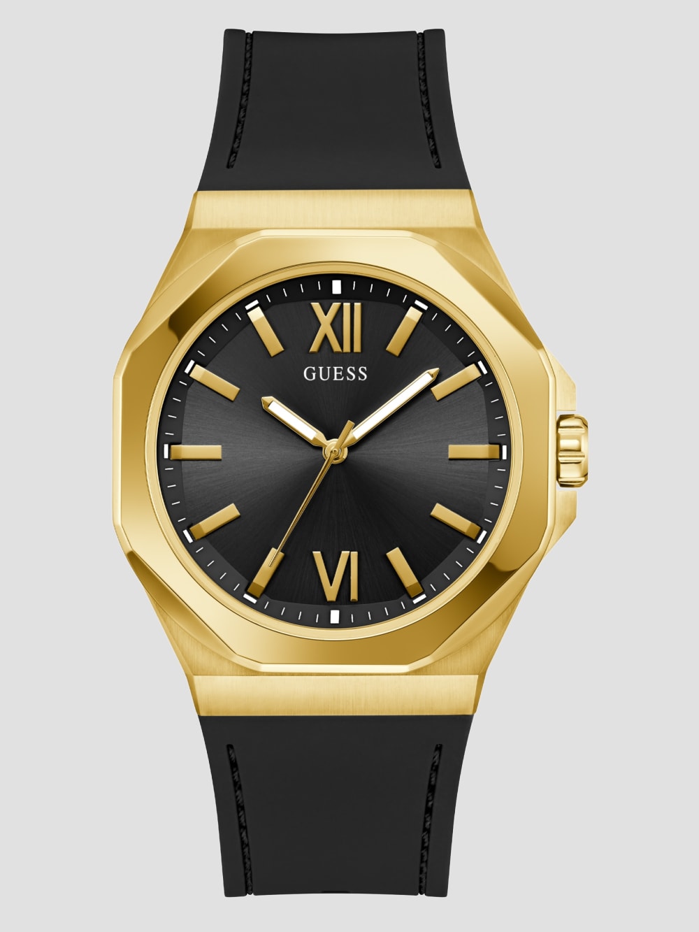 Gold-Tone and Black Analog Watch - Guess