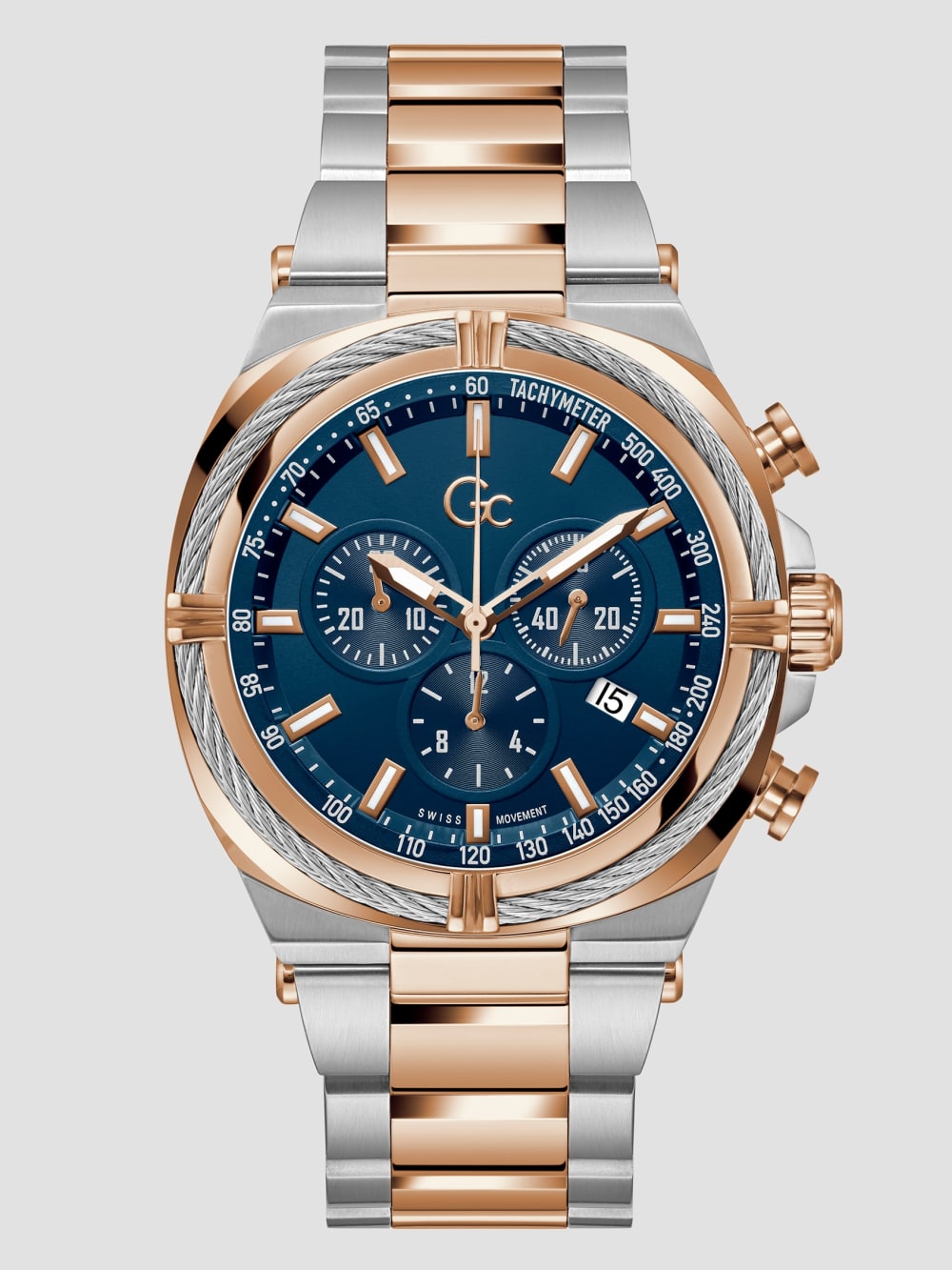 Gc Two-Tone Chronograph Watch - Guess