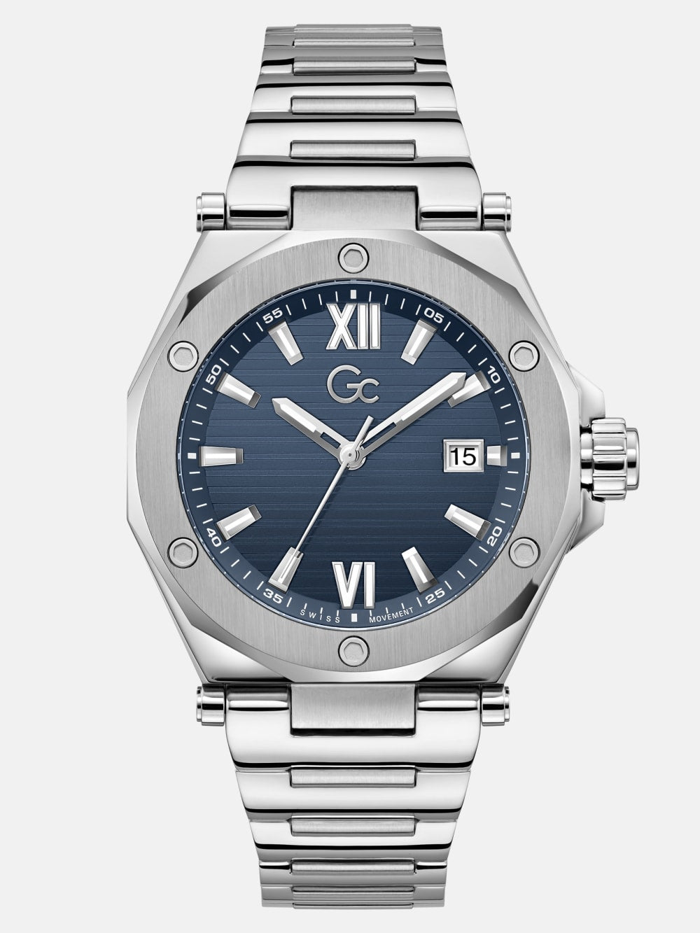 Gc Silver-Tone Multifunctional Watch - Guess