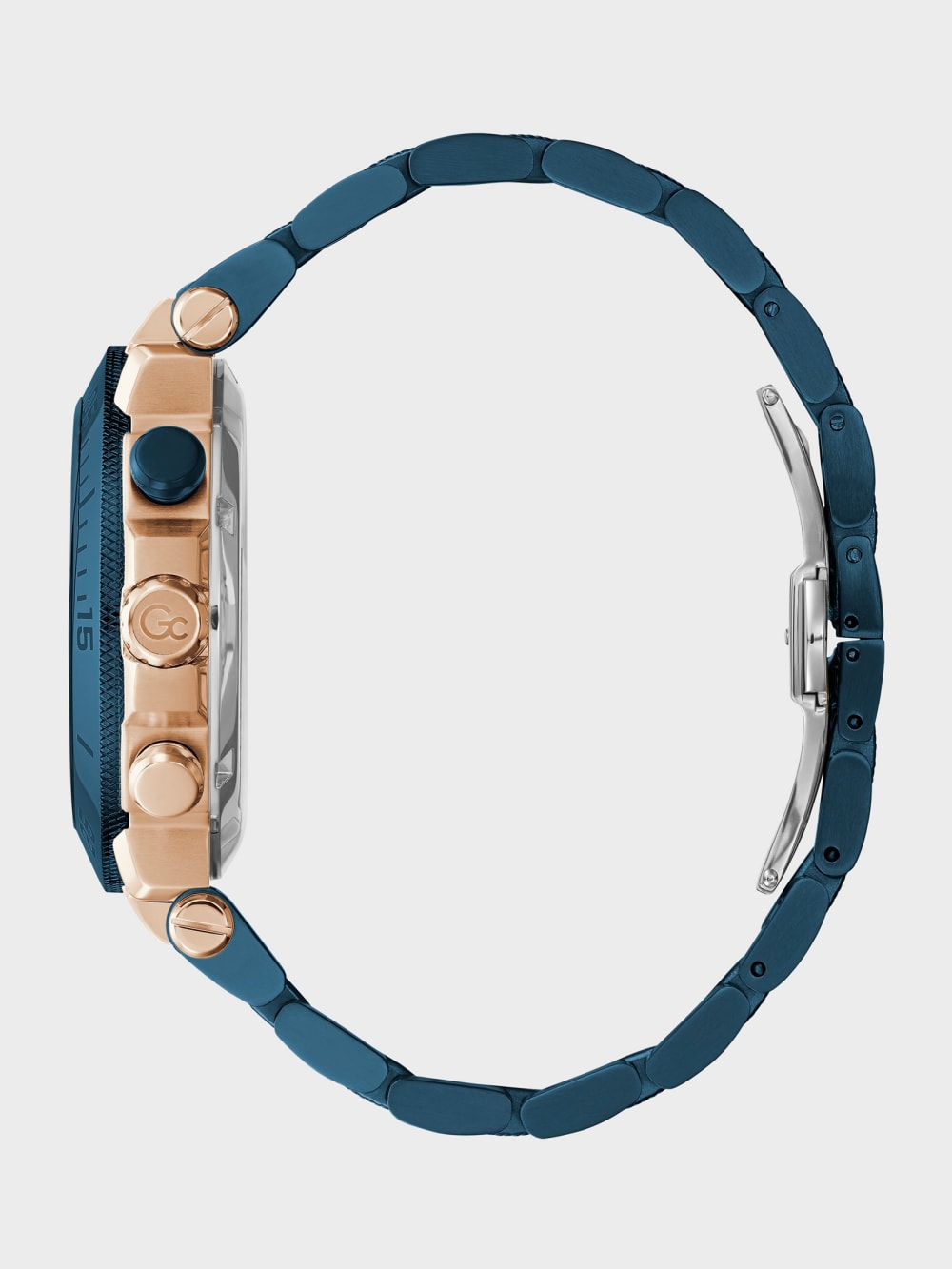 Gc Blue and Gold-Tone Chronograph Watch - Guess