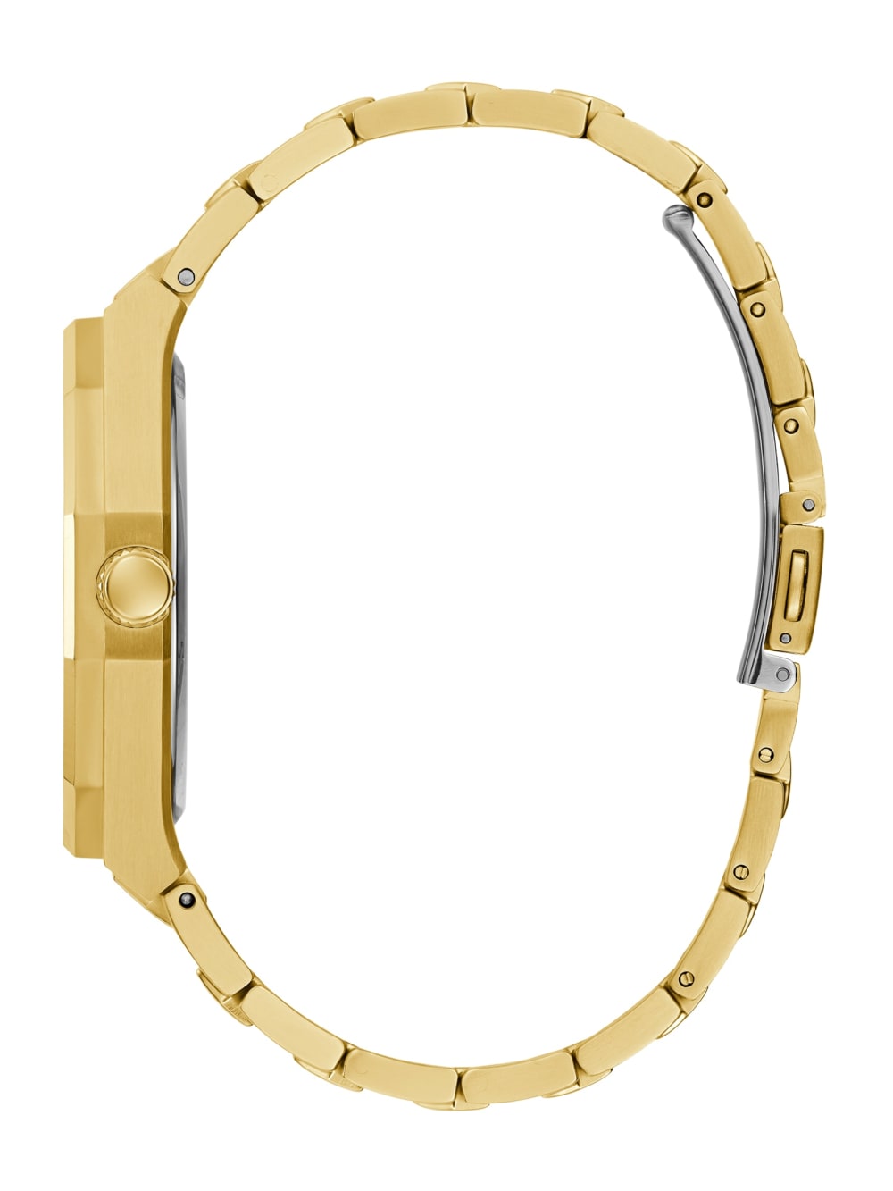 Gold-Tone and Green Sunburst Analog Watch - Guess