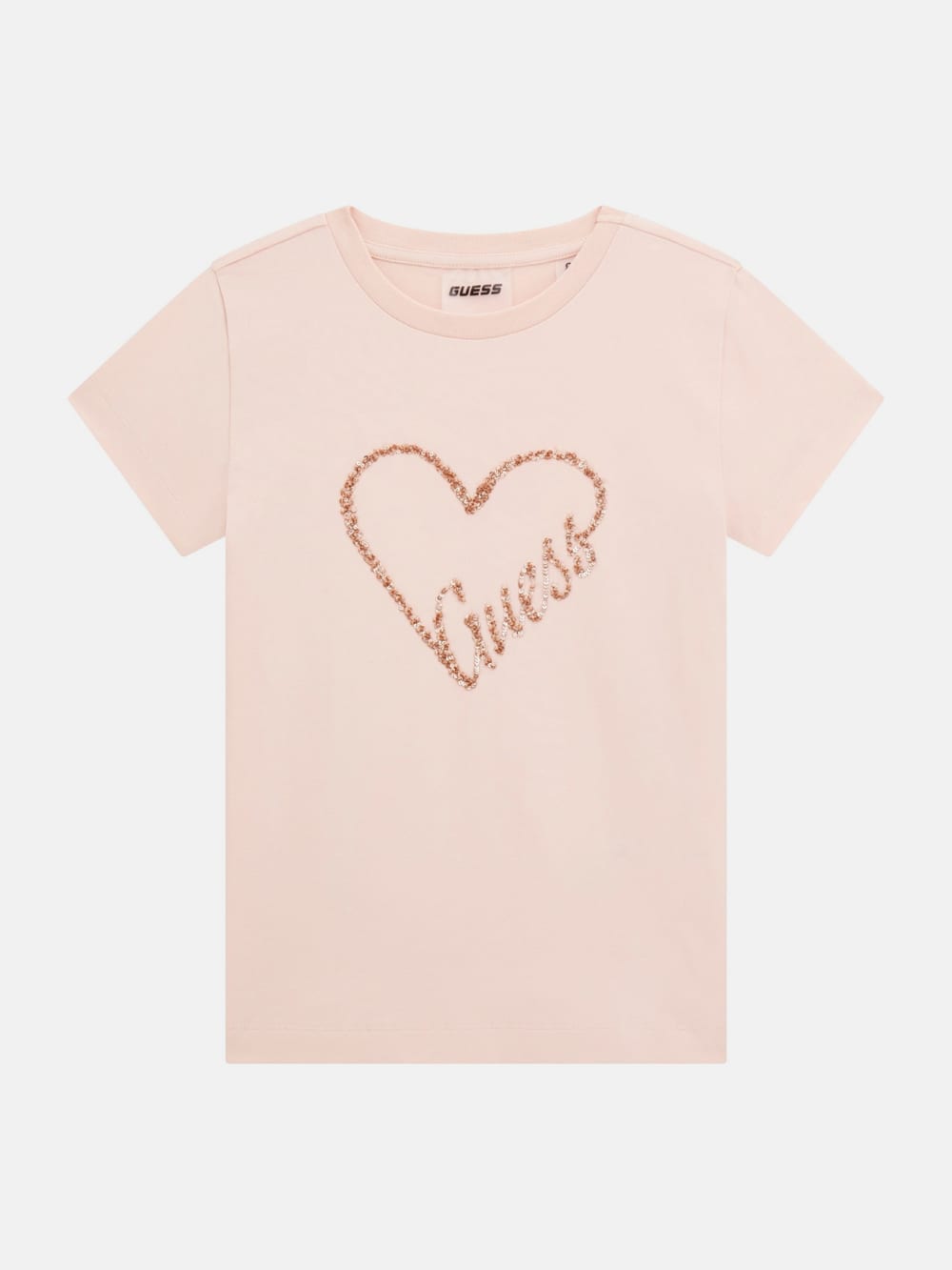 Eco MiniMe Sequin Heart Tee (4-16) - Guess