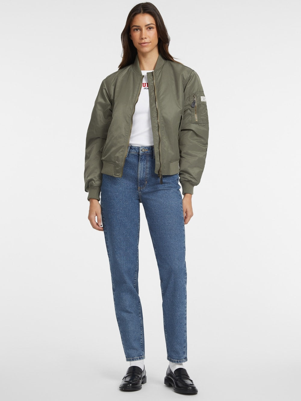 Nylon Bomber Jacket - Guess