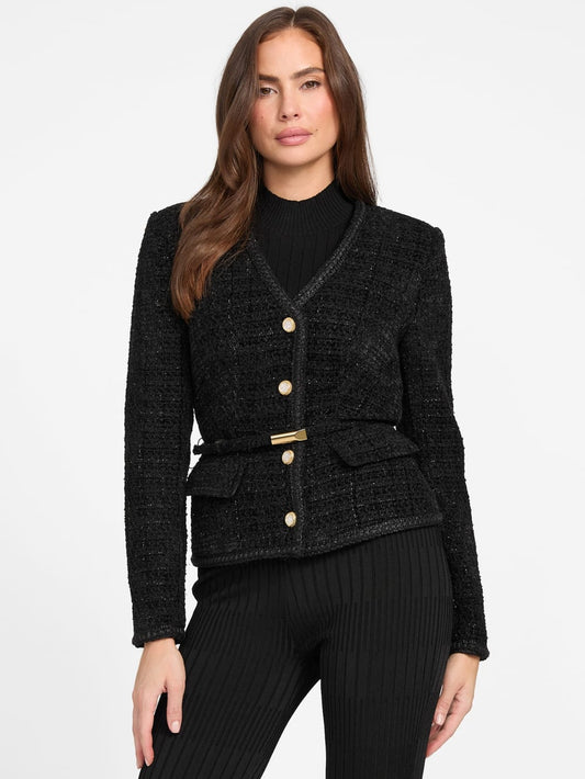 Eco Sue Belted Boucl  Blazer - Guess