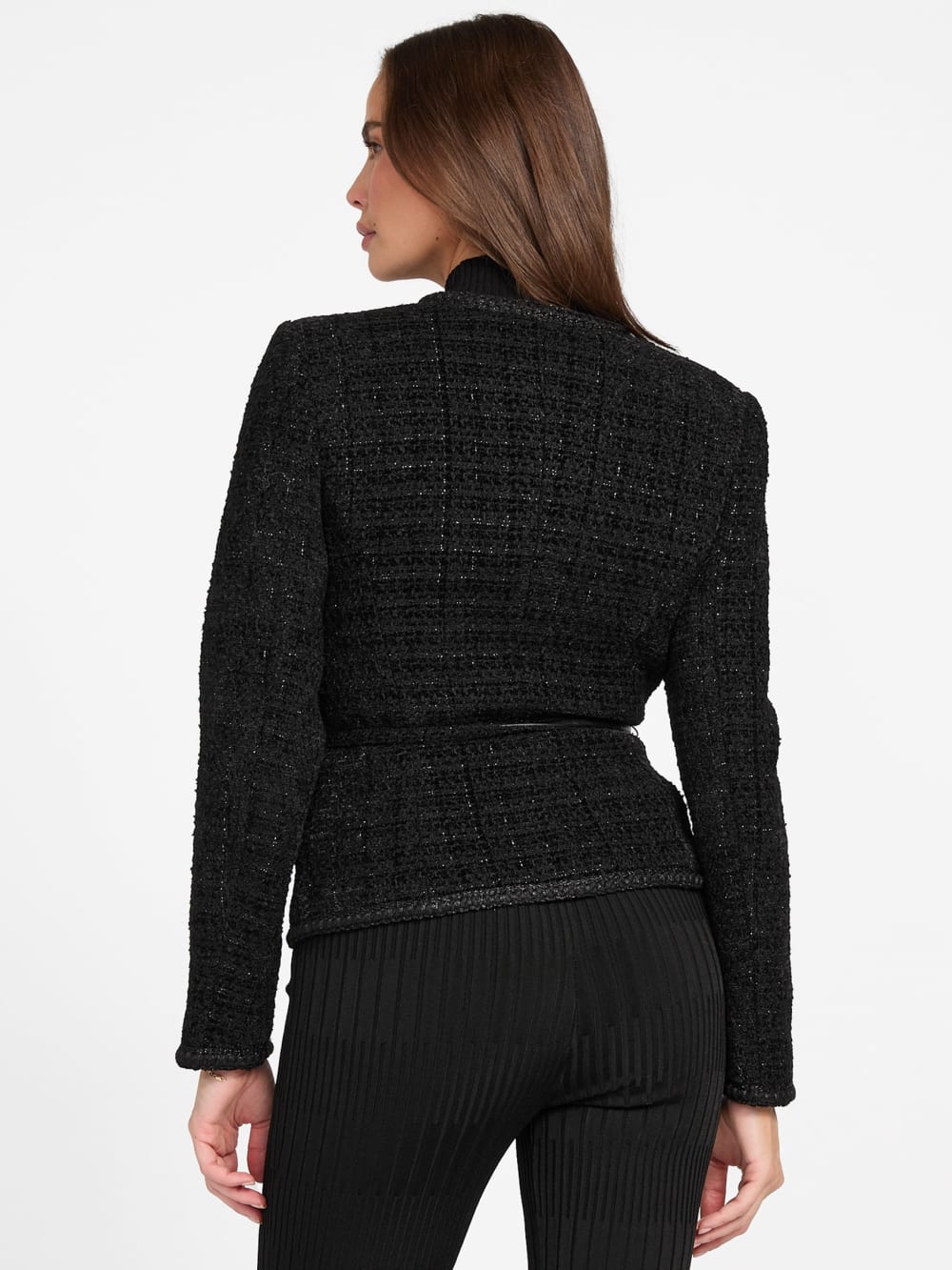 Eco Sue Belted Boucl  Blazer - Guess