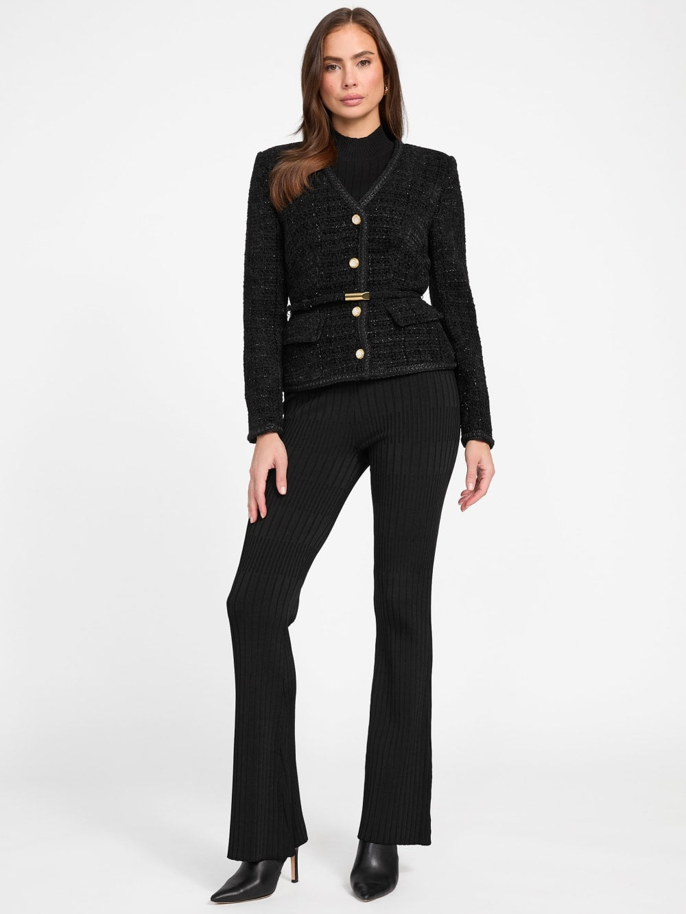 Eco Sue Belted Boucl  Blazer - Guess
