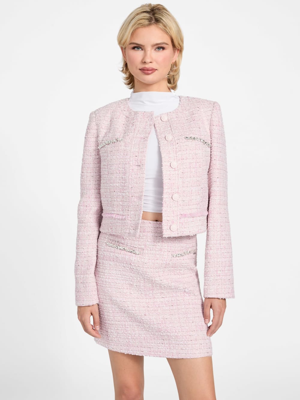 Eco Clotilde Tweed Jacket - Guess