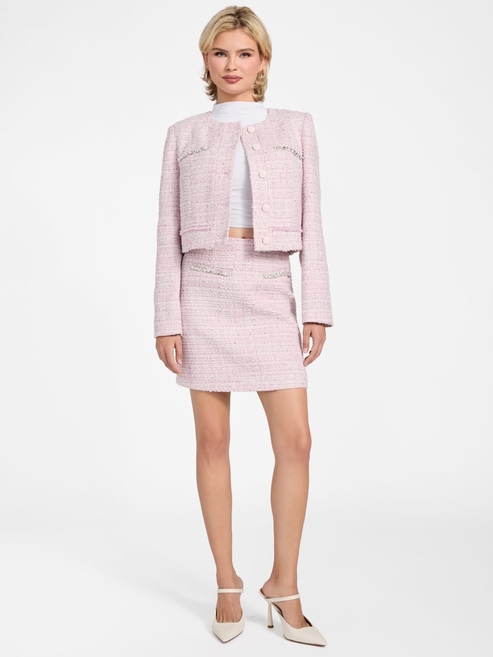 Eco Clotilde Tweed Jacket - Guess