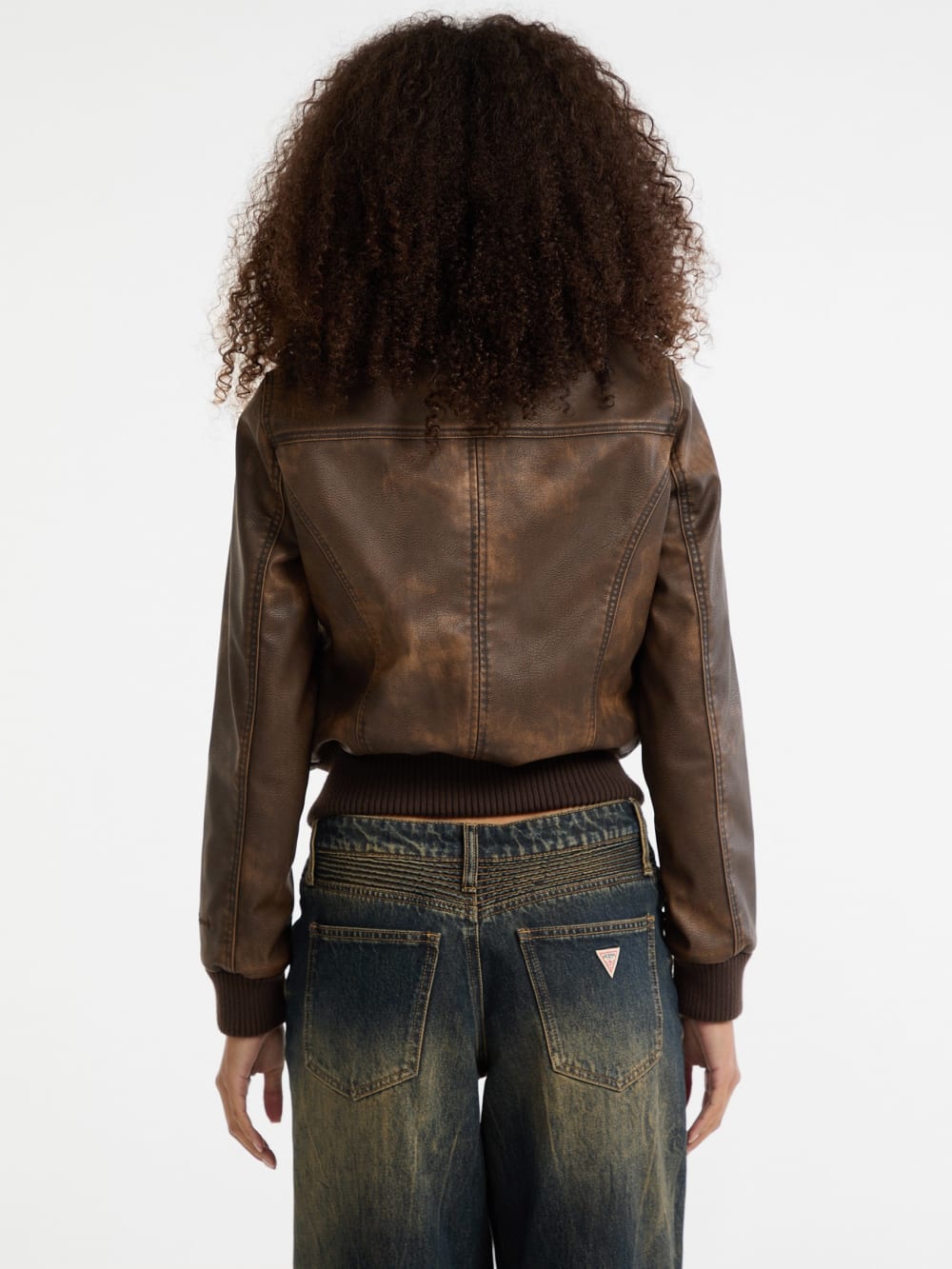 GUESS Originals Faux-Leather Aviator Jacket - Guess