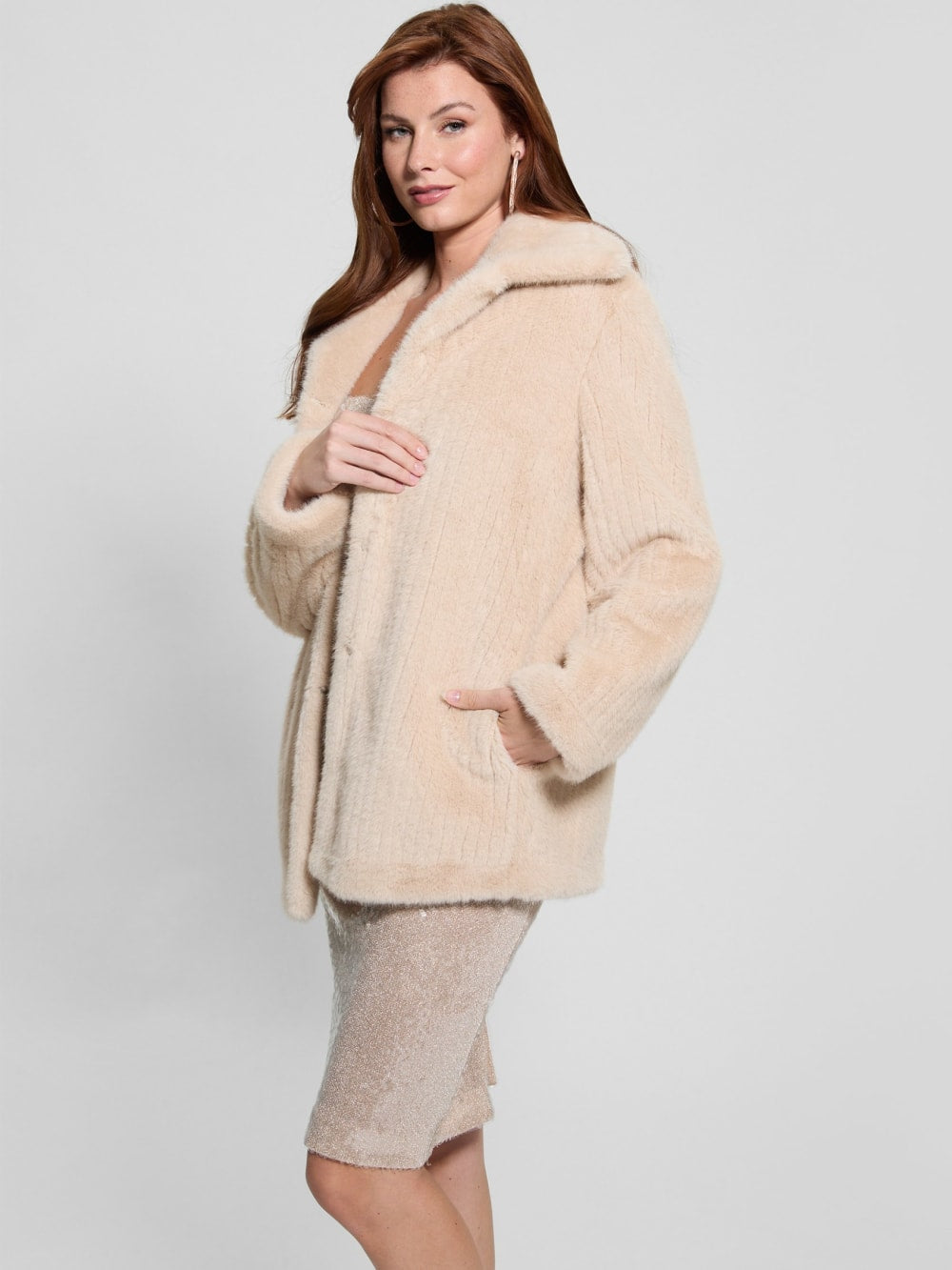 Francesca Faux-Fur Coat - Guess