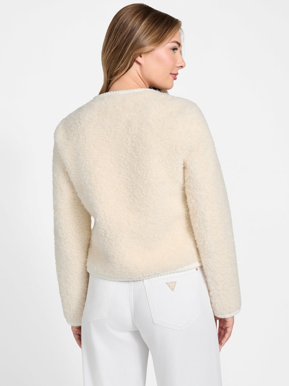 Ivana Faux-Fur Buttoned Jacket - Guess