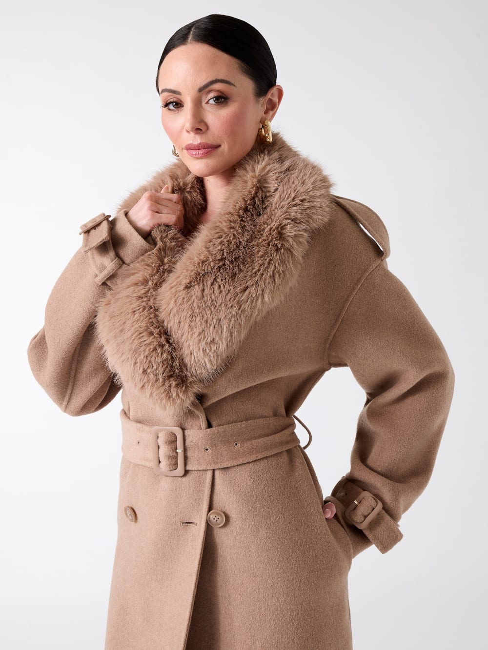 Ella Double-Breasted Coat - Guess