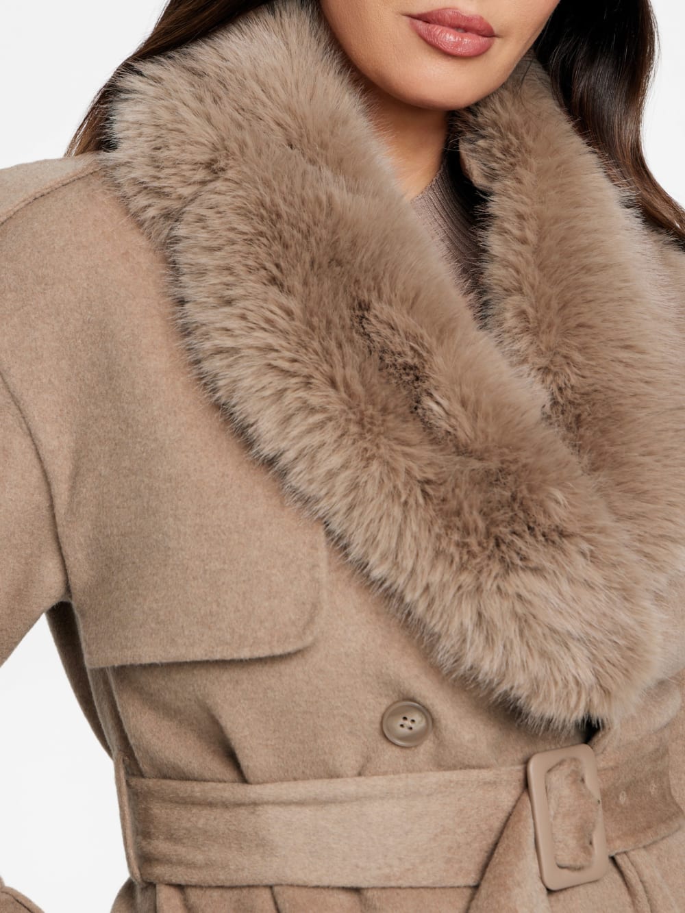Ella Double-Breasted Coat - Guess
