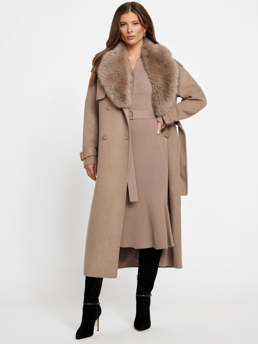 Ella Double-Breasted Coat - Guess
