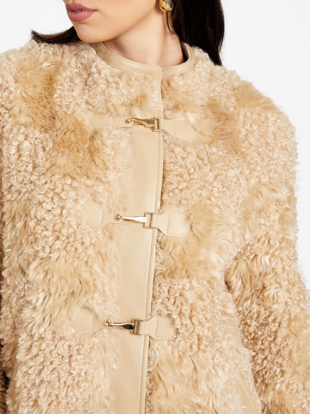Rachel Faux-Fur Midi Coat - Guess