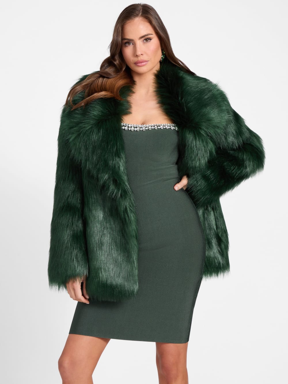 Lilly Faux-Fur Coat - Guess