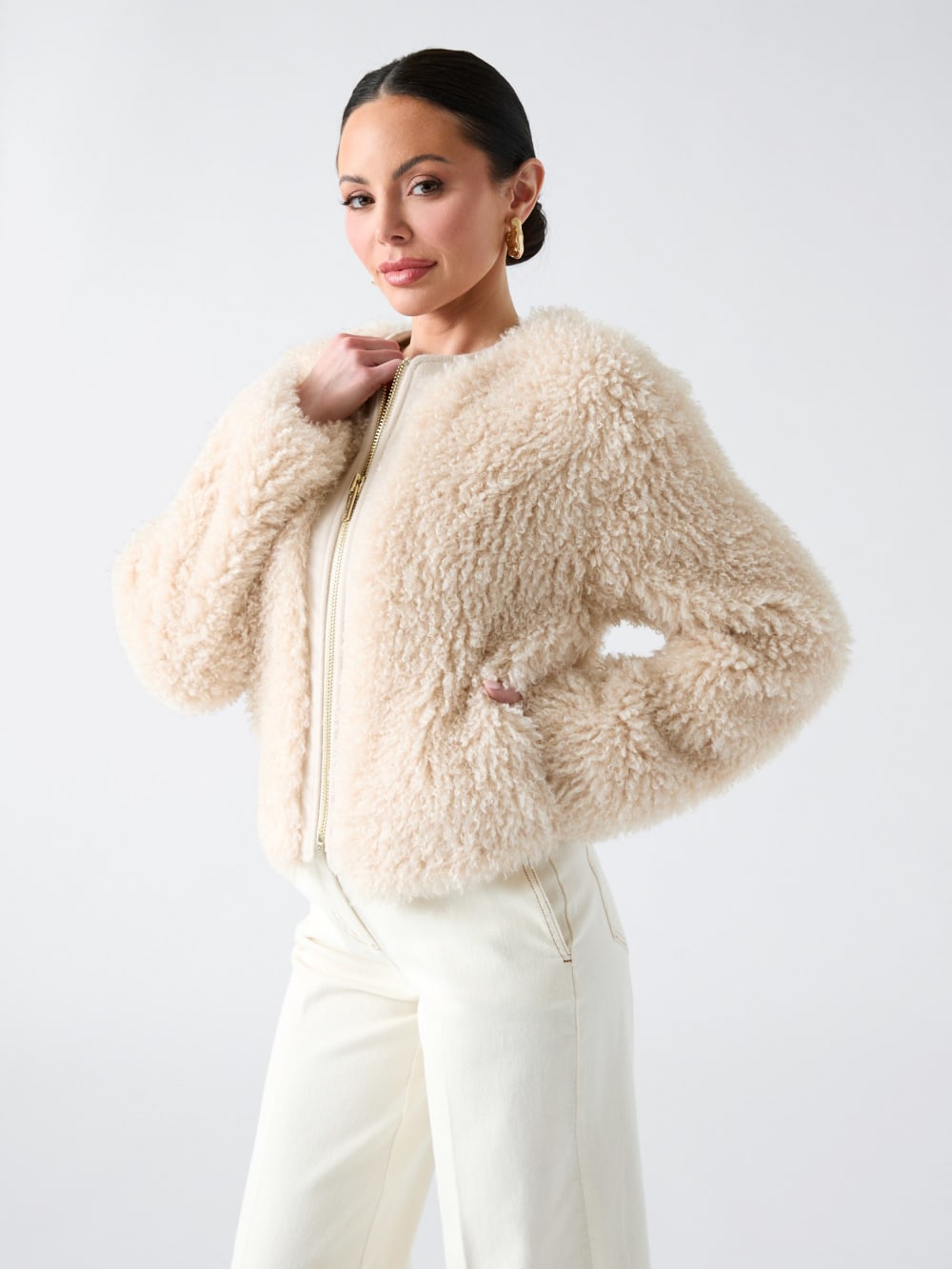 Chantal Faux-Fur Jacket - Guess