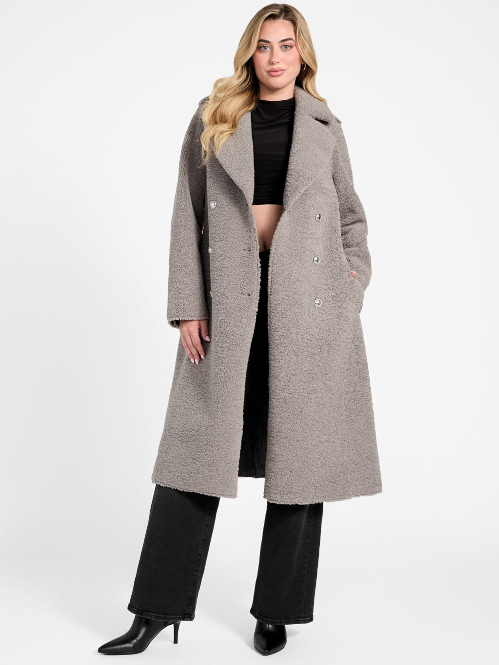 Laila Faux-Fur Coat - Guess