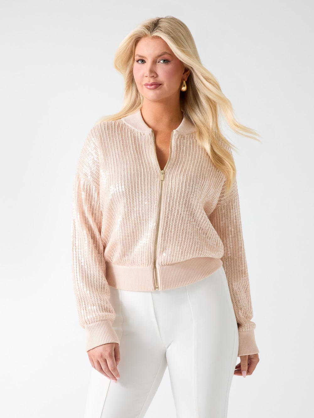 Claudia Sequins Sweater Jacket - Guess