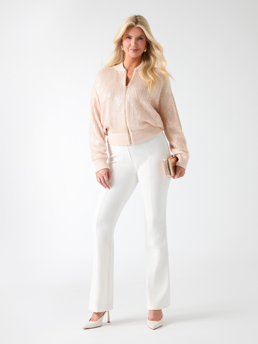 Claudia Sequins Sweater Jacket - Guess