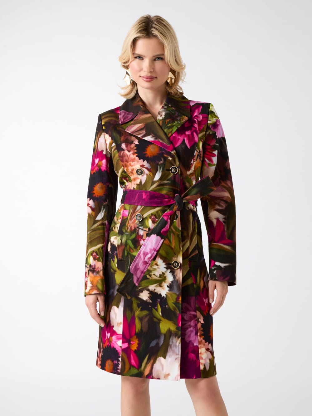 Jennifer Printed Trench Coat - Guess