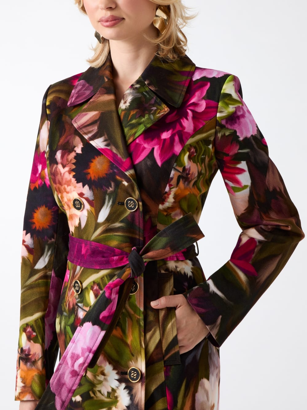 Jennifer Printed Trench Coat - Guess