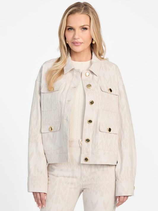 Sarah Monogram Denim Jacket - Guess