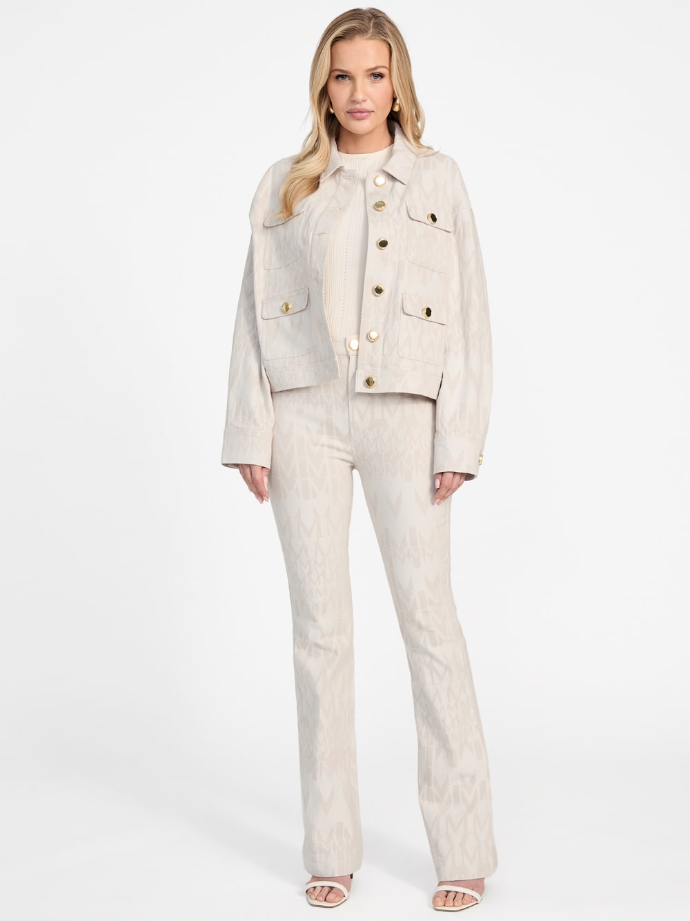 Sarah Monogram Denim Jacket - Guess