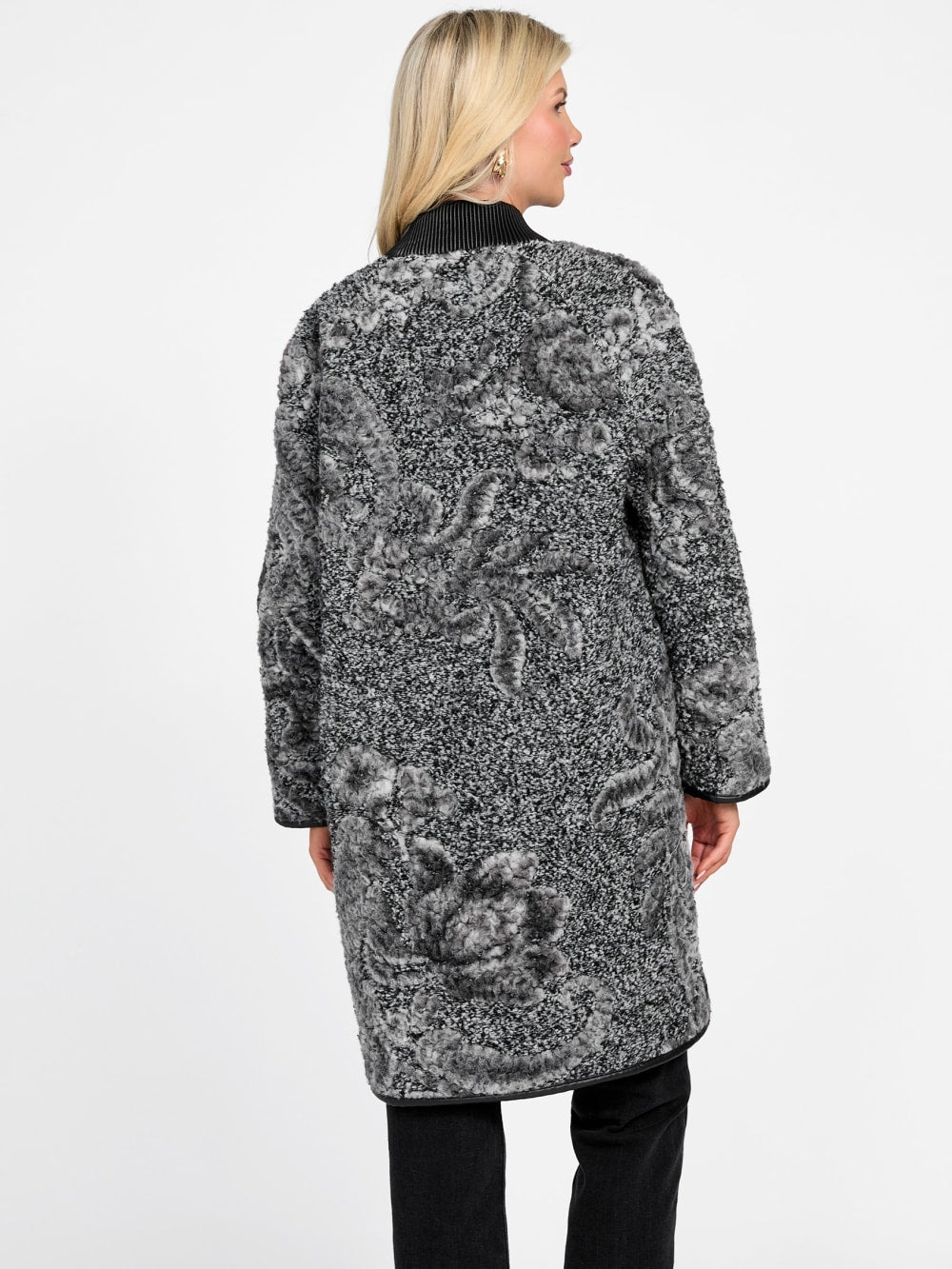 Marciano jacquard wool-blend coat - Guess