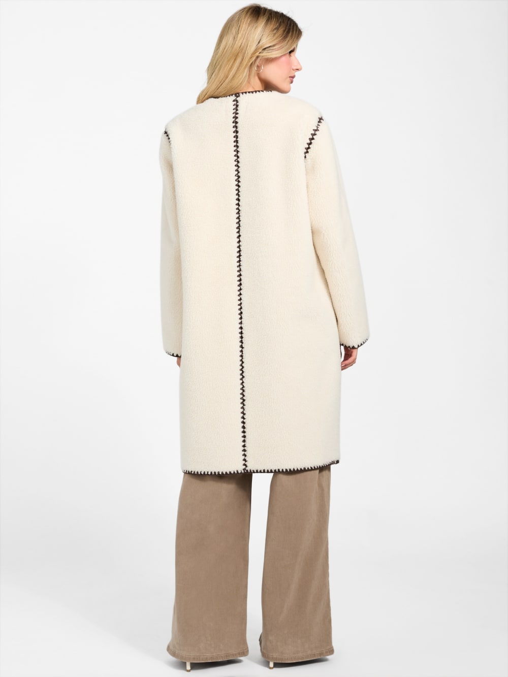 Mia Sherpa Midi Coat - Guess