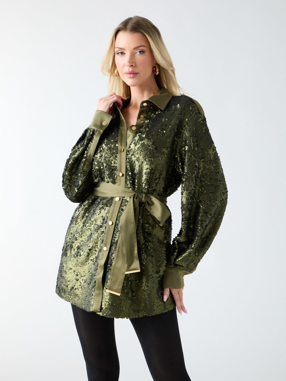 Kaia Sequin Shacket - Guess