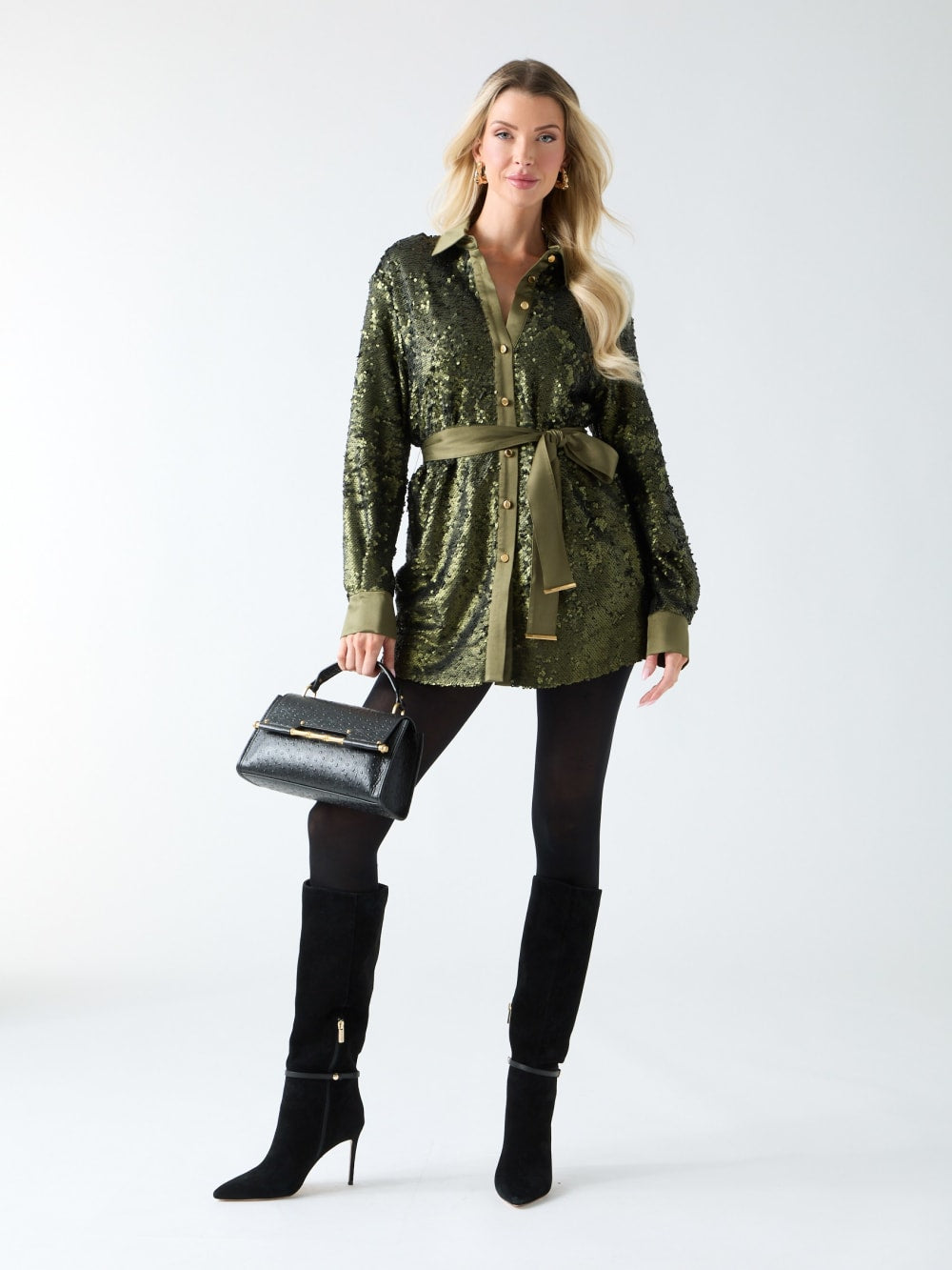 Kaia Sequin Shacket - Guess