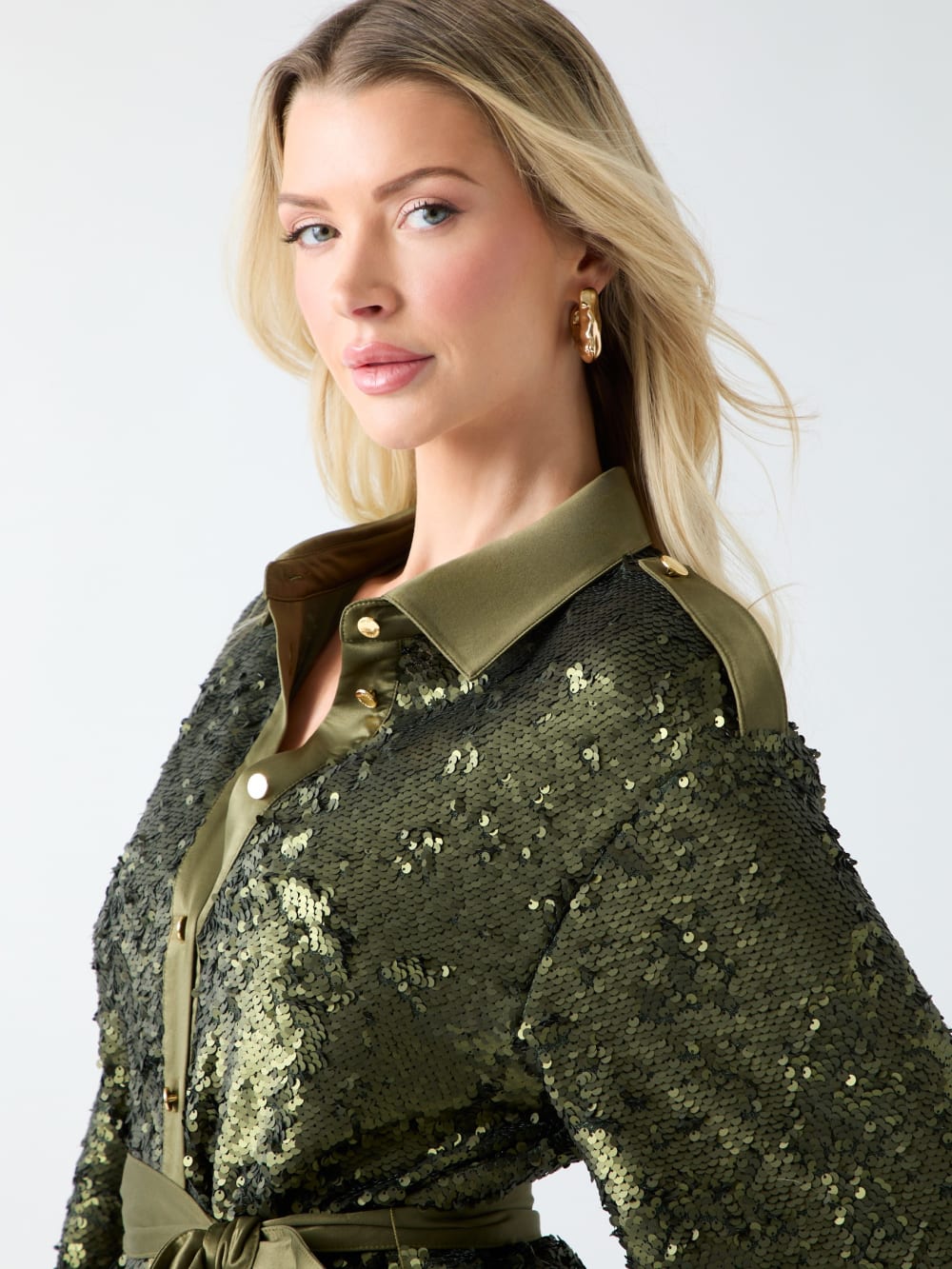 Kaia Sequin Shacket - Guess