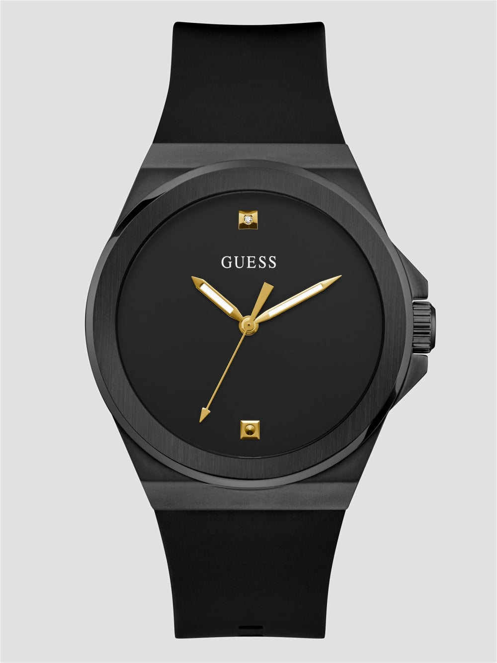 Black Silicone Analog Watch - Guess