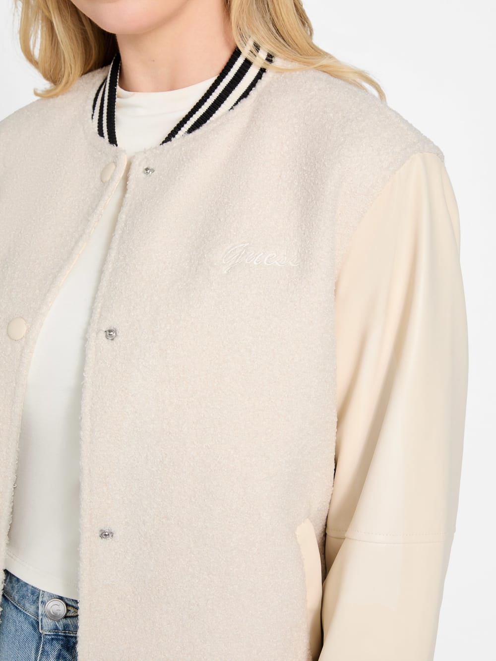 Eco Danielle Boucle Varsity Jacket - Guess