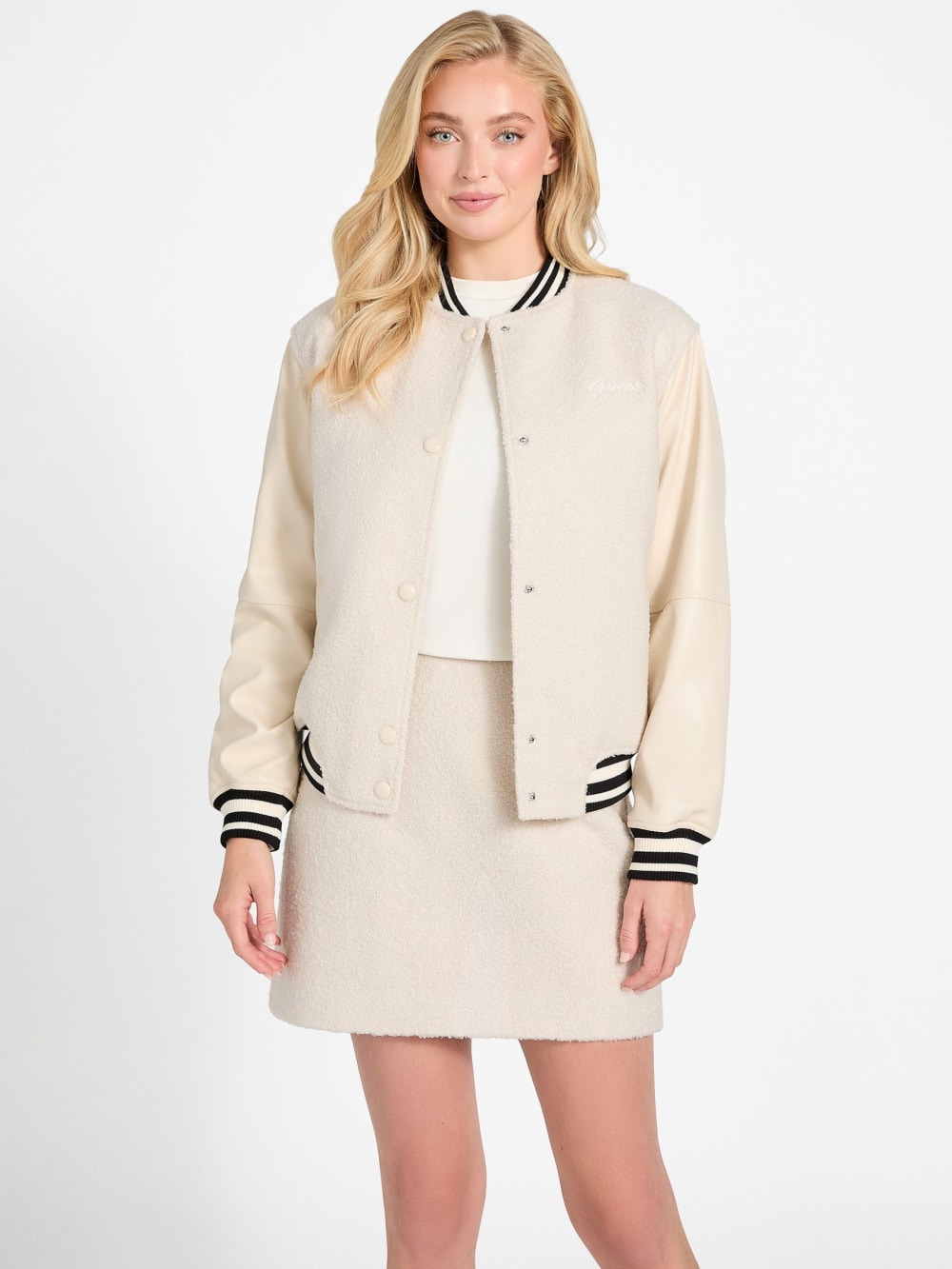 Eco Danielle Boucle Varsity Jacket - Guess