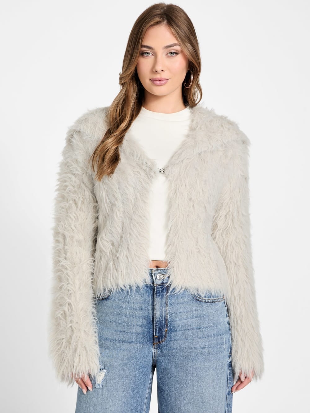 Lara Faux-Fur Cardigan - Guess