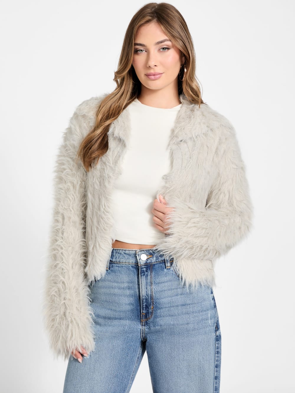 Lara Faux-Fur Cardigan - Guess