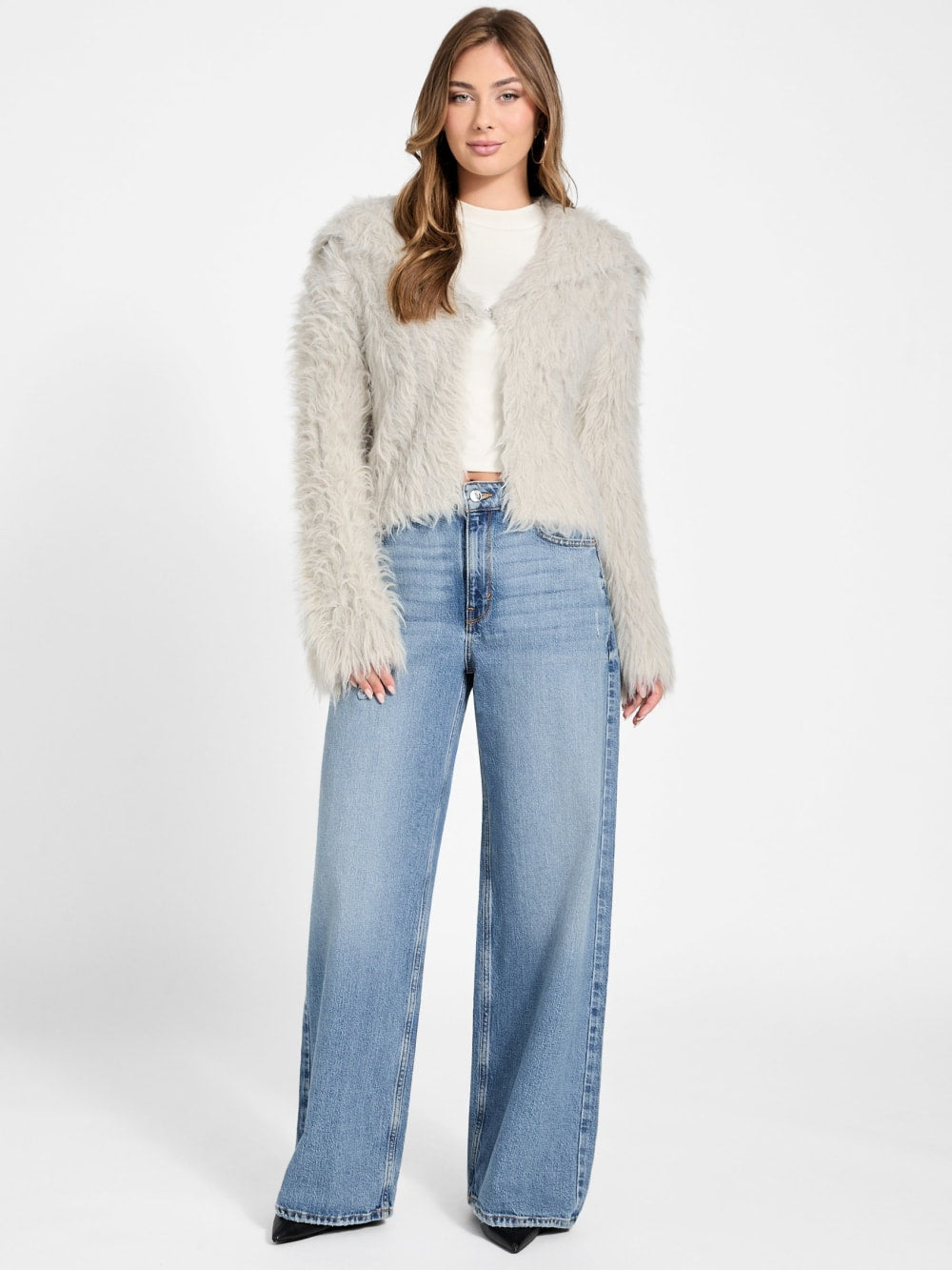 Lara Faux-Fur Cardigan - Guess