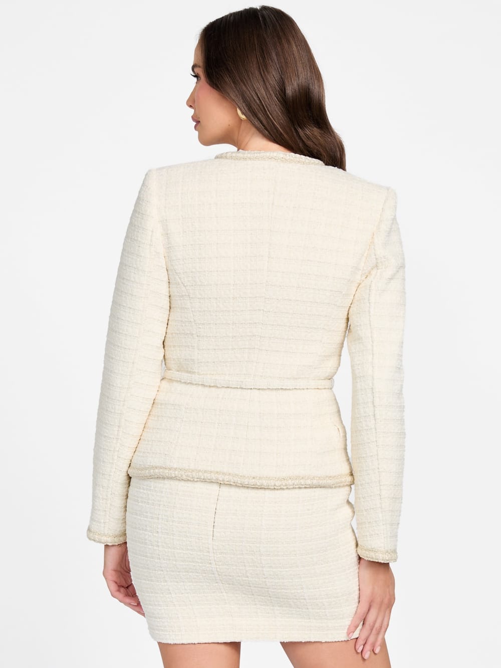 Eco Sue Belted Bouclé Blazer - Guess