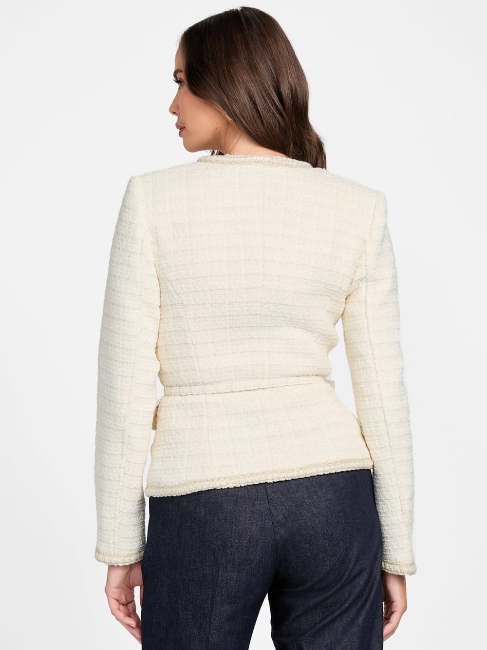 Eco Sue Belted Bouclé Blazer - Guess