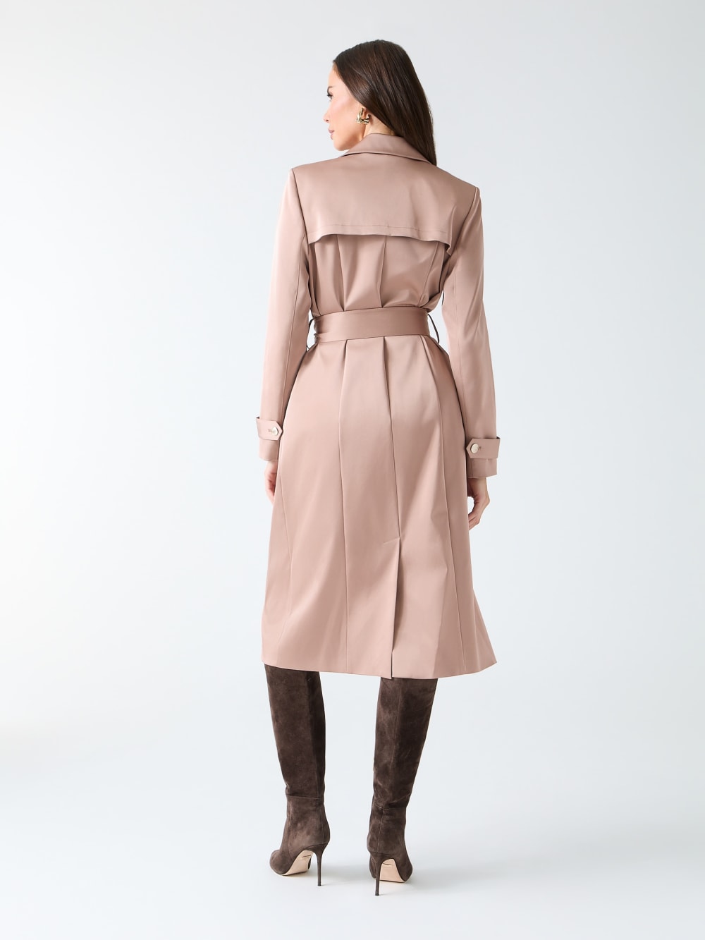 Eleonor Satin Wrap Trench - Guess