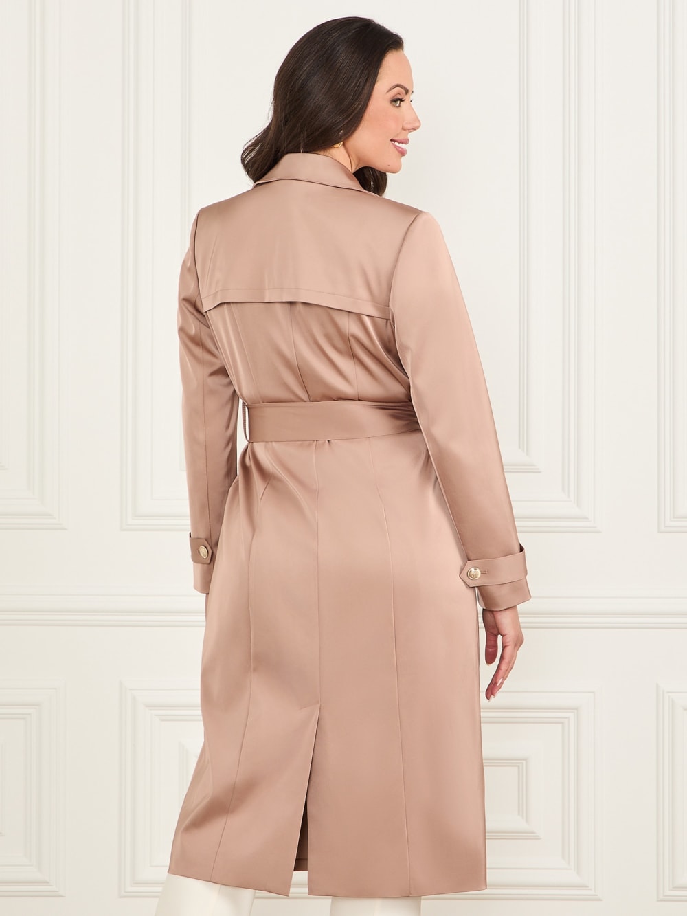 Eleonor Satin Wrap Trench - Guess
