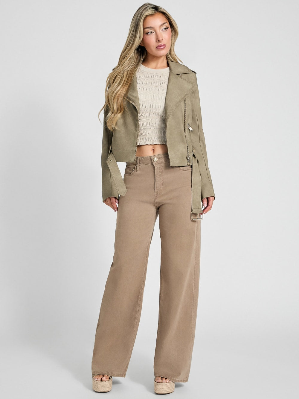 Concetta Washed Biker Jacket - Guess