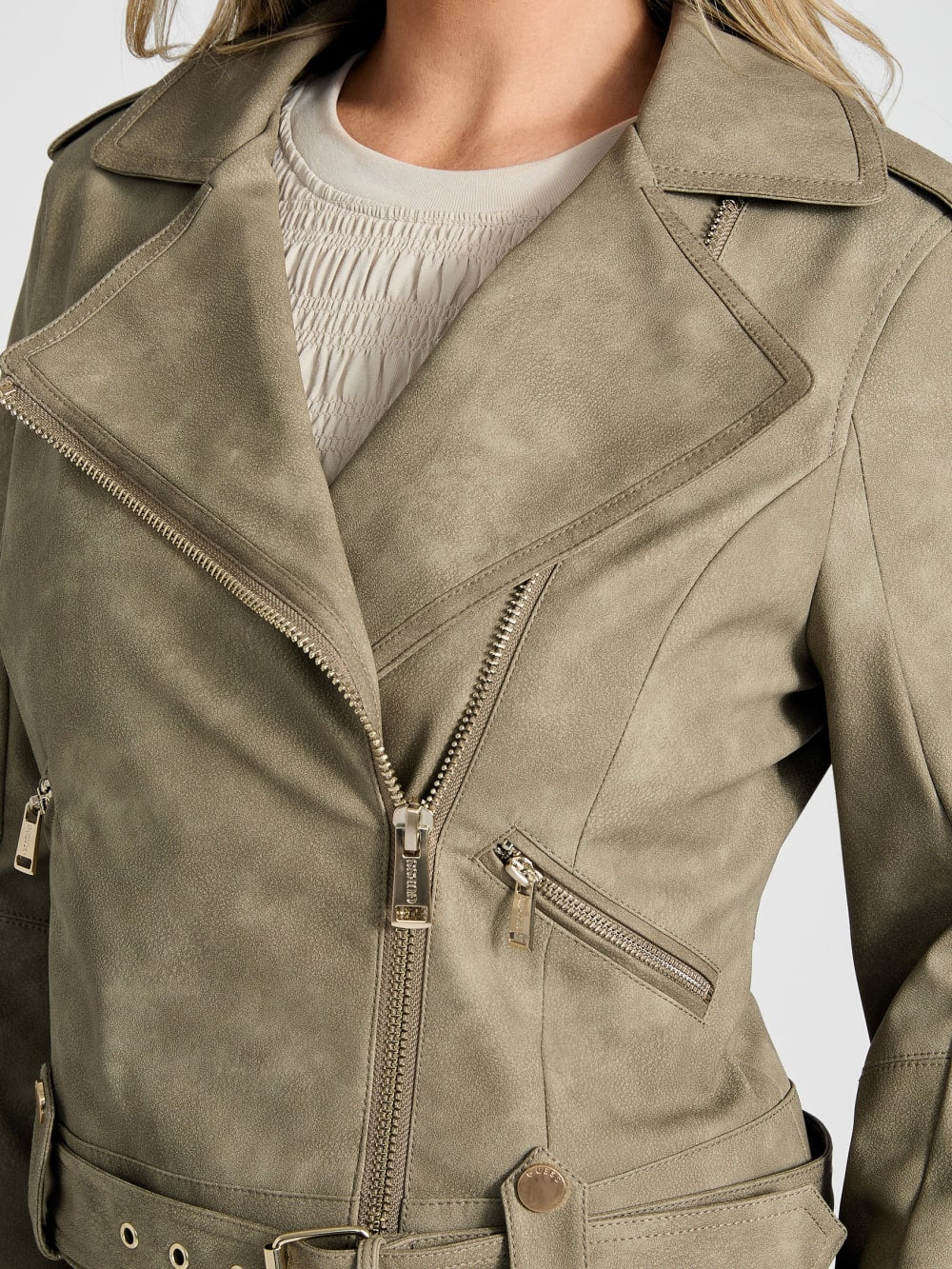 Concetta Washed Biker Jacket - Guess