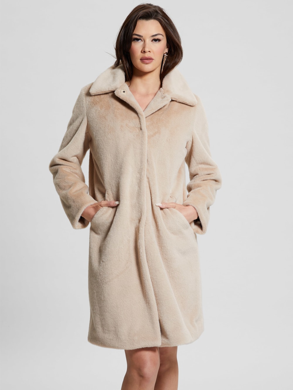 Simmone Faux-Fur Coat - Guess