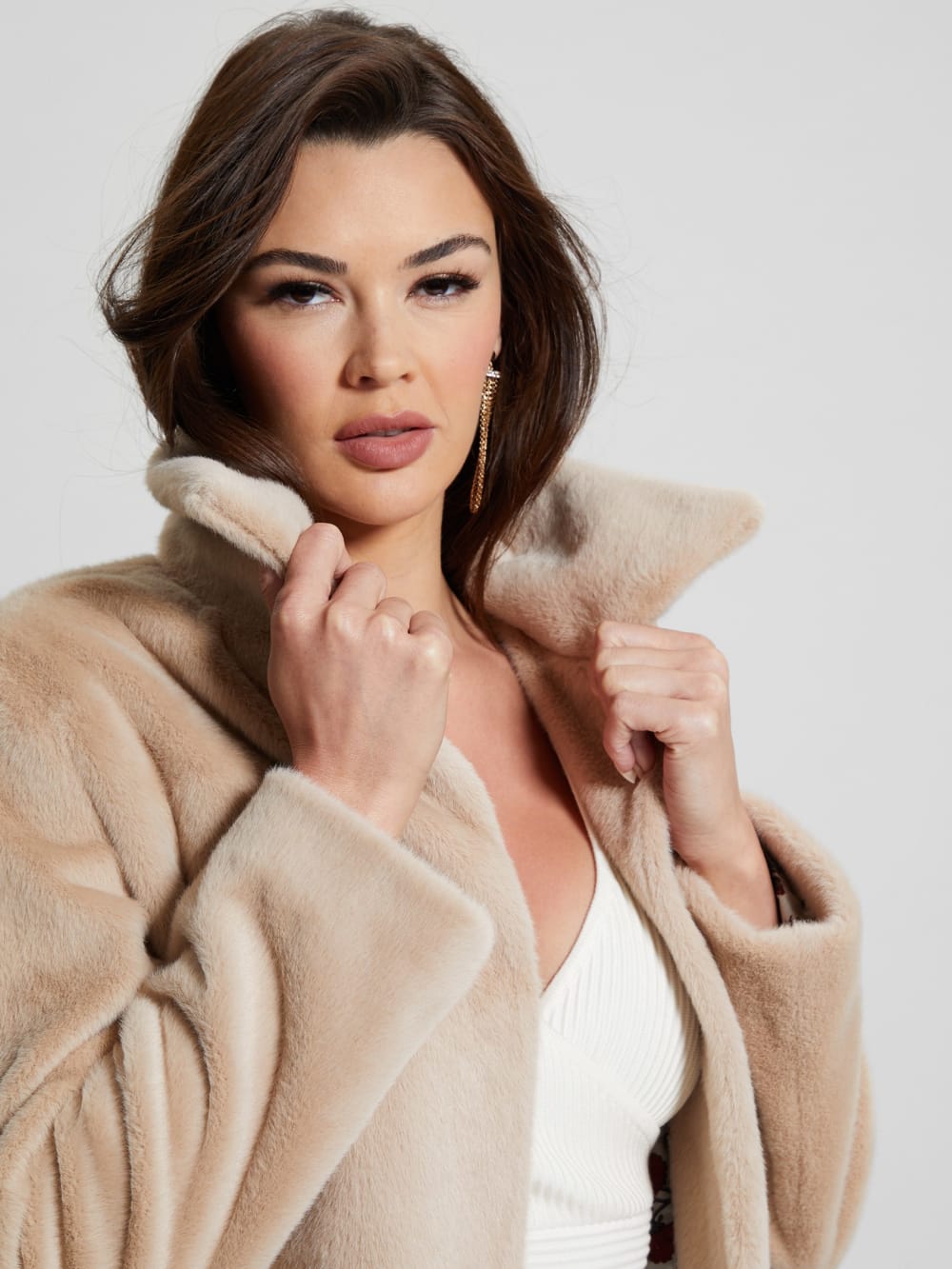 Simmone Faux-Fur Coat - Guess