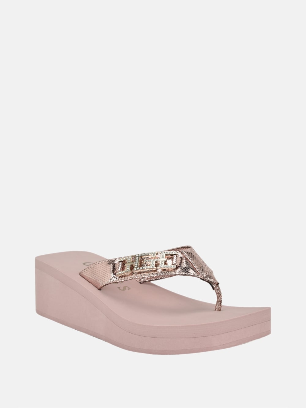 Elowen G Buckle Wedge Sandals - Guess